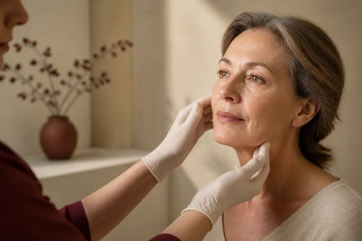 Evaluarea obrajilor și a liniei mandibulare, imagine ilustrativă pentru lifting facial